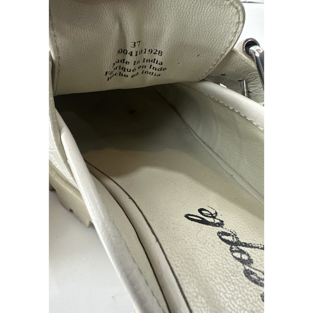 Free People Buckle Lyra Lug Loafers Slip On Beige Chunky Shoe Womens 37 US 6 - 7 - Picture 12 of 16